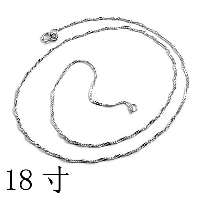[Free Shipping][Bead jewelry Dai] sterling silver necklace - not plated single water waves (18-inch)