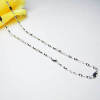 [Free Shipping][Beads Dai jewelry] -16 inch sterling silver necklace plated white full-twisting piece