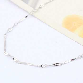 [Free Shipping]Beads Dai jewelry Special Silver 18-inch plated the white batch angle between twisted the 7 holes necklace with chain / factory direct wholesale