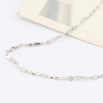 [Free Shipping]jewelry Specials Silver 16-inch the plated white short twist Plum Necklace with chain / factory direct wholesale