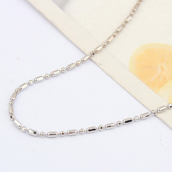 [Free Shipping]special 16-inch sterling silver oval bead necklace with chain / factory direct wholesale