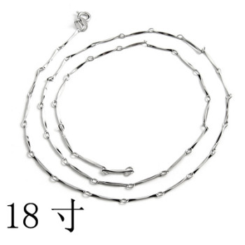 [Free Shipping] 18-inch sterling silver-plated white full batch angle necklace