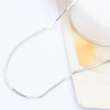 [Free Shipping]Special Silver not plated 18-inch cut octagonal necklace with chain / factory direct wholesale