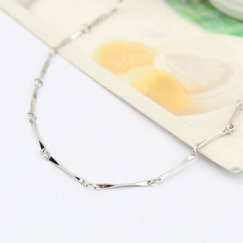 [Free Shipping] Special Silver 16-inch -plated white the whole batch corner necklace with chain / manufacturers direct wholesale