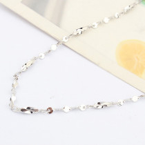 [Free Shipping]special 18-inch sterling silver -plated white twist grain of wheat of Gypsophila necklace with chain / manufacturers wholesale