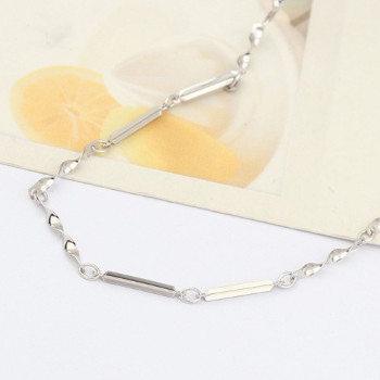 [Free Shipping]the Special Silver 16-inch two cross twisted piece Necklace with chain / manufacturers direct wholesale