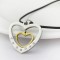 [Free Shipping]Heart To Heart Necklace Heart Matched Titanium Steel Necklace
