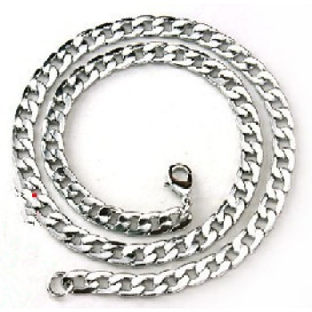 [Free Shipping]Does not fade silver chain stainless steel necklace men necklace titanium steel necklace with chain super handsome