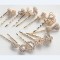 Lady Elegant The Lovely Diamond Beads Bow Heart Barrette Variety Hairpin
