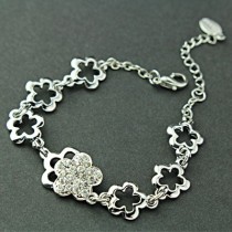 [Free Shipping] Does not fade the bracelet - the plum blossoming flash diamond bracelet