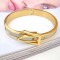 [Free Shipping]The minimalist style of the shiny matte Bling belt buckle adjustable bangle bracelet 2 colors couple wearing