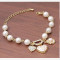 [Free Shipping] Over drilling the D word peach heart flowers Mageweave pearl multi-element bracelet