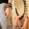 [Free Shipping]The rivets oranges rivets punk rock anti-leather multi-purpose hair accessories hair band hair band bracelet necklace