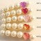 Multiple Colors Beautiful Peach Heart Pearl Spring Hairpin