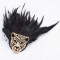 [Free Shipping]exaggerated leopard head full of diamond feather brooch accessories hairpin in Europe and the United States