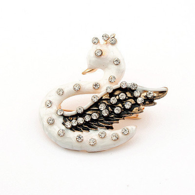 [Free Shipping]jewelry Korean star brooch - elegant swan princess