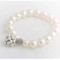 [Free Shipping]2 color optional CR-166 Korean Korean decorative wild cream pearl ball stretch bracelet