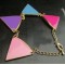 [Free Shipping]CR-568 European and American jewelry wholesale retro glaze collision color the modern geometric bracelets triangle bracelet bracelet