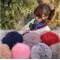 CR-199 oversized Super Cute Wild Candy-colored Imitation Rabbit Fur Plush Ball Hair Rope