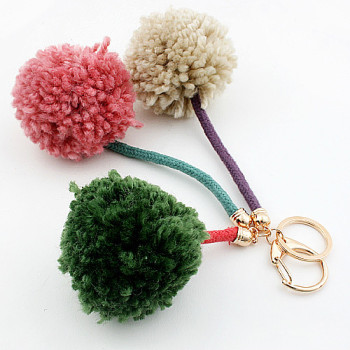 [Free Shipping] Happiness hairy ball phone pendant