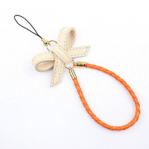 [Free Shipping] Colorful butterfly knot fashion phone chain (orange)