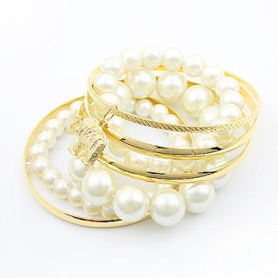 [Free Shipping] Multi-storey Luxury Wild Pearl Bracelet