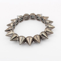 [Free Shipping] Europe and the United States , exaggerated rivet fashion stretch bracelet tri-color