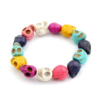 [Free Shipping]Personalized color skull bracelet