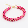 [Free Shipping] European and American wild color fashion braided rope bracelet two-color