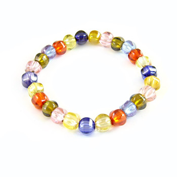 [Free Shipping] Zircon bracelet - 8m Caijing pumpkin bead bracelet