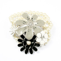 [Free Shipping] Flowers pearl bracelet