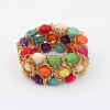 [Free Shipping]European and American fashion exaggerated colorful skull wide trend of wild Bracelet