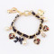 [Free Shipping] Fashion knitted bow love pearl bracelet