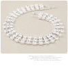 [Free Shipping]Bright shiny series three-row diamond bracelet / Rhinestone