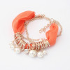 [Free Shipping] European and American fashion lace pearl bracelet colored sweet wild