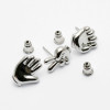 [Free Shipping] Palm three-piece earrings in silver