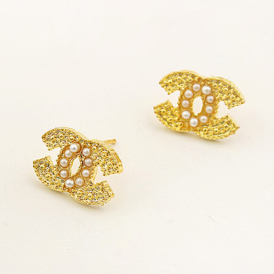 [Free Shipping] Korean fashion gold earrings