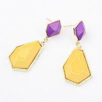 [Free Shipping]Europe and the United States exaggerated  hot color fashion earrings