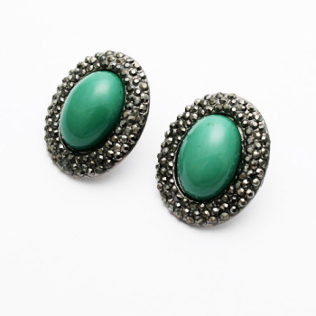 [Free Shipping] Boutique Korean Earrings - Emerald earrings