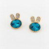 [Free Shipping] Korean version of the cute little bunny diamond earrings