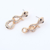 [Free Shipping] Exaggerated boutique fashion snake diamond earrings