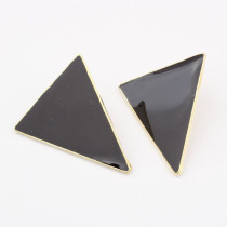 [Free Shipping] Exaggerated metal drop of oil Hot triangle earrings