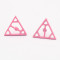 [Free Shipping]  Exaggeration fresh wild four-color triangle fashion earrings