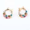 [Free Shipping]Korean Fashion flash diamond bow earring