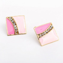 [Free Shipping]Korean temperament square earrings