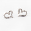 [Free Shipping] Korean temperament heart-shaped diamond exquisite small earrings