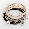 [Free Shipping] Fashion Pearl Wave Pattern Cloth Bracelet Two-color
