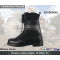 Midi Black Military Zipper Boots