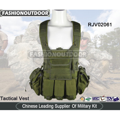 600D Oxford Olive Green Military Army Tactical Vest