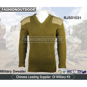 Wool Olive Mens Jersey Sweater Combat Commando Sweaters Pullovers